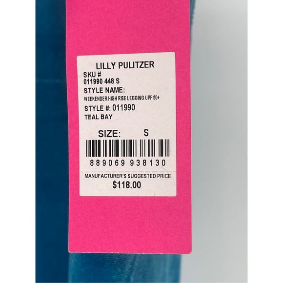 Lilly Pulitzer Legging Women‎ Small Blue Velour Weekender High Rise Pockets New - Picture 4 of 13